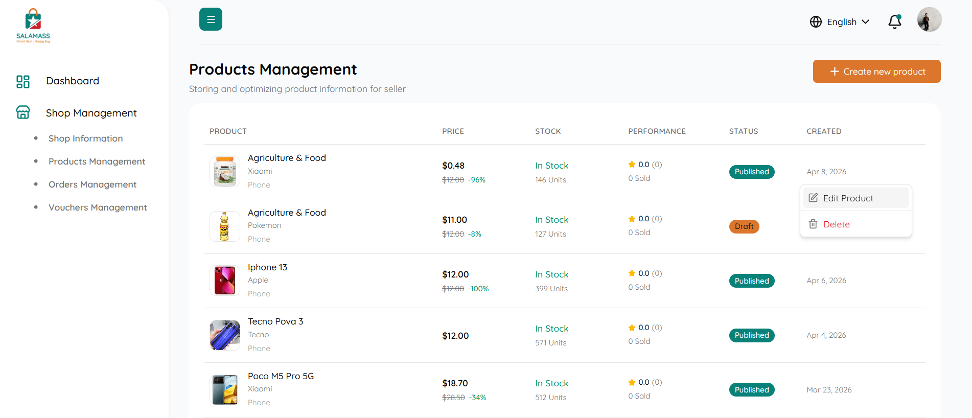 កែប្រែផលិតផល